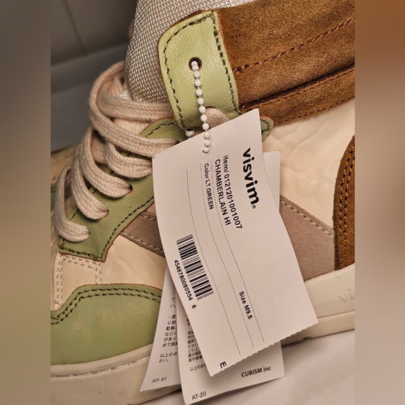 Visvim Chamberlain High Green LT.GREEN‎ HANDMADE Shoes size 9.5
